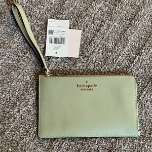 Kate Spade Sage Green Wristlet Clutch